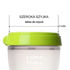 Butelka Antykolkowa Silikonowa Mom's Breast 150 Ml Green Newborn