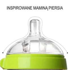 Butelka Antykolkowa Silikonowa Mom's Breast 150 Ml Green Newborn