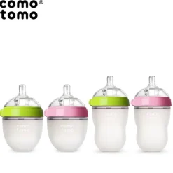Butelka Antykolkowa Silikonowa Mom's Breast 150 Ml Pink Newborn