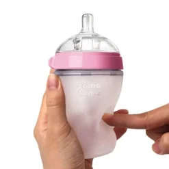 Butelka Antykolkowa Silikonowa Mom's Breast 150 Ml Pink Newborn