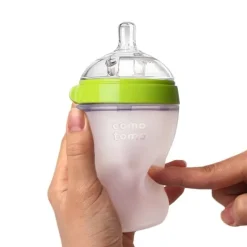 Butelka Antykolkowa Silikonowa Mom's Breast 250 Ml Green Baby