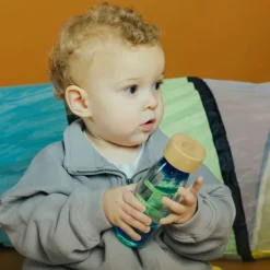Butelka sensoryczna dwufazowa MOVE SPIRALA niebieska