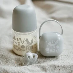 Butelka ze Smoczkiem Fizjologicznym Sx Pro Wolny Przepływ Fox Szary 150ml