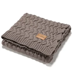 Ciepły Koc Merino 100% Stoned Brown