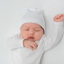 Czapeczka dla Noworodka Bawełniana 0-3m Różowa