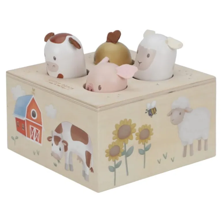 Drewniana zabawka pop-up Little Farm FSC