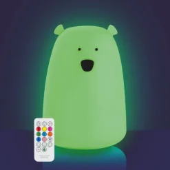 Fluorescencyjna Lampka Miś - Duża Nocna Lampka Silikonowa - z Pilotem
