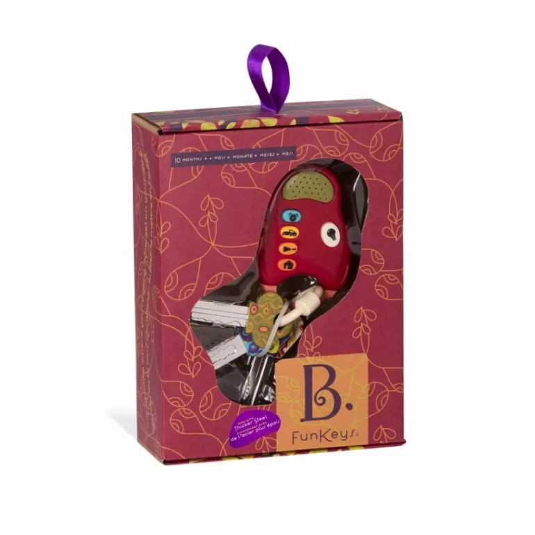 FunKeys – zestaw kluczy samochodowych z pilotem czerwona
