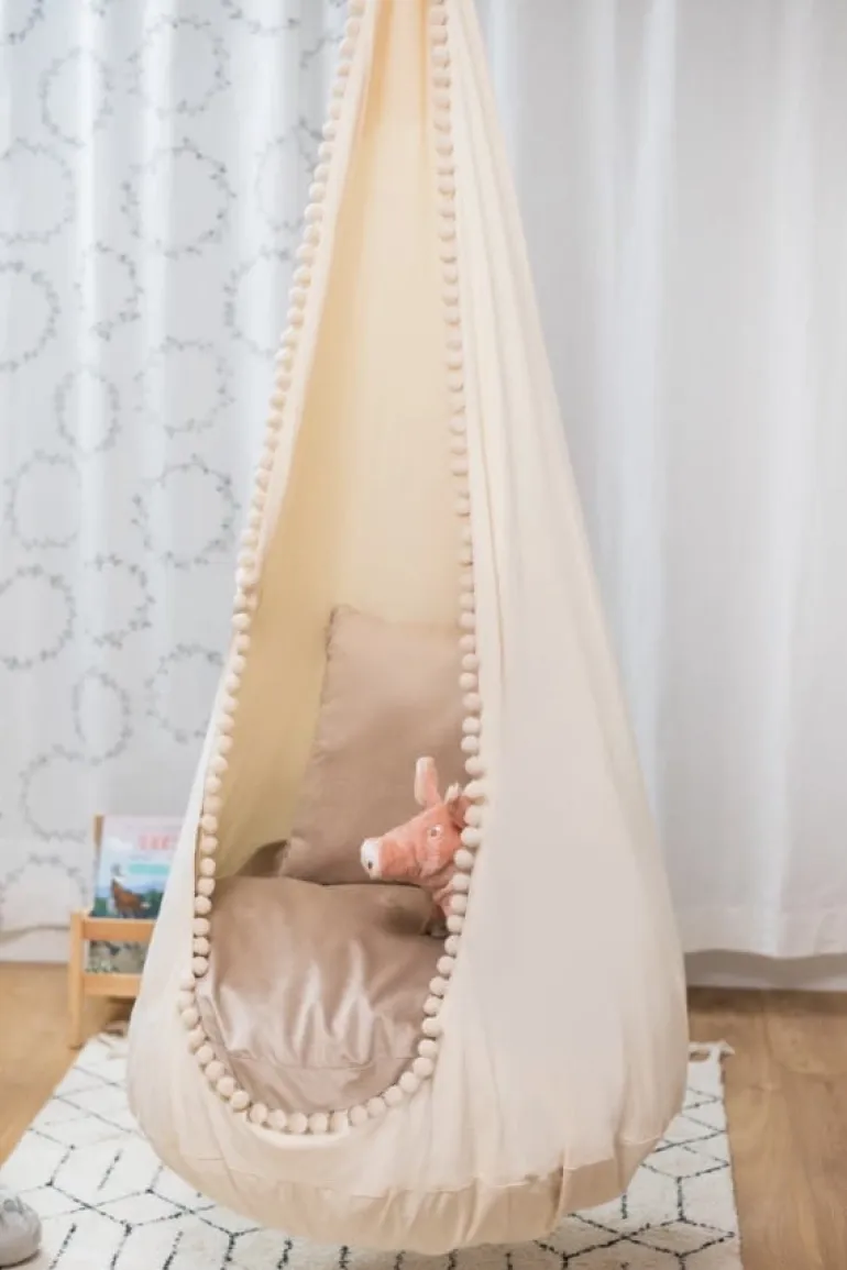 Huśtawka Kokon dla Dzieci DUŻA - Truflowa Kuleczka