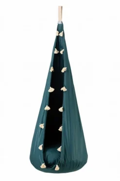 Huśtawka Kokon dla Dzieci Szmaragdowy Frędzelek
