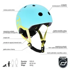 Kask dla Dzieci sxs-S 1-5 Lat Blueberry