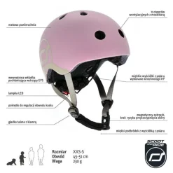 Kask dla Dzieci xxs-S 1-5 Lat Rose