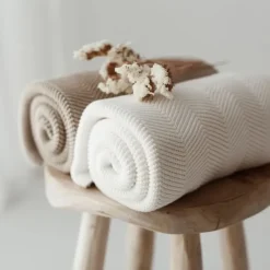 Kocyk Bambusowy Fir Light Beige