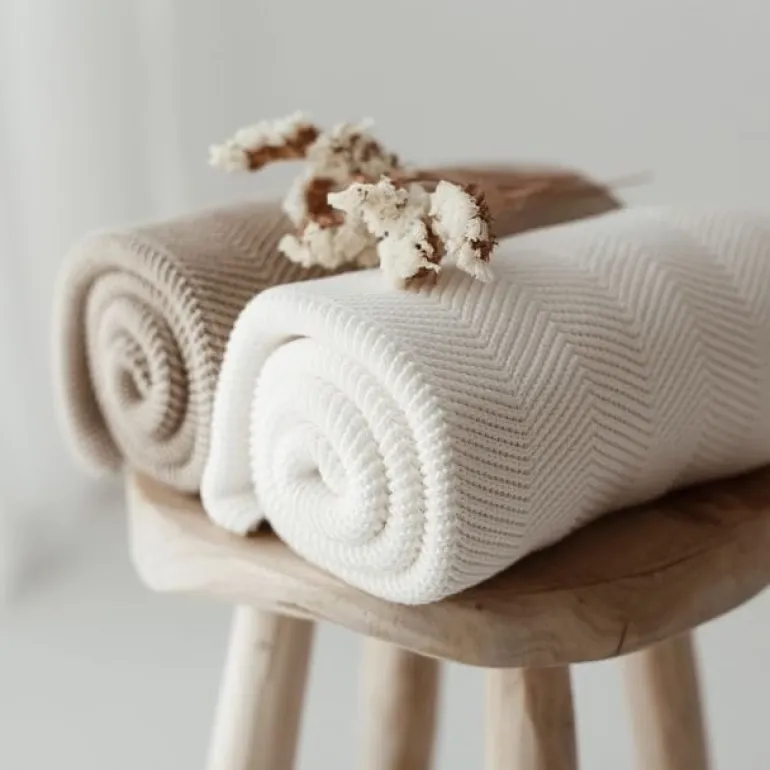Kocyk Bambusowy Fir Light Beige