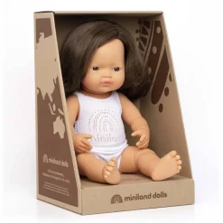 Lalka Dziewczynka Europejka Brązowe włosy 38cm