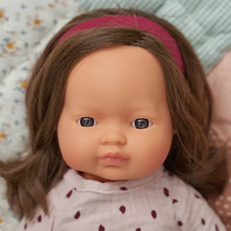 Lalka Dziewczynka Europejka Brązowe włosy 38cm
