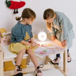 Lampka Led dla Dzieci Budzik Biały Królik