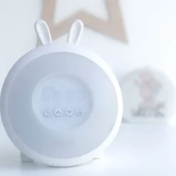 Lampka Led dla Dzieci Budzik Biały Królik