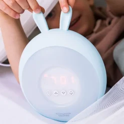 Lampka Led dla Dzieci Budzik Niebieski Królik