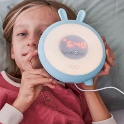 Lampka Led dla Dzieci Budzik Niebieski Królik