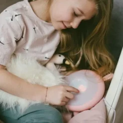 Lampka Led dla Dzieci Budzik Różowy Królik