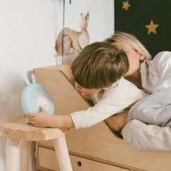Lampka Led dla Dzieci Budzik Zielony Królik