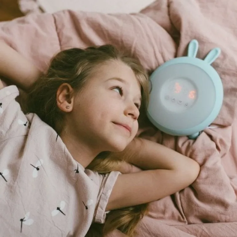 Lampka Led dla Dzieci Budzik Zielony Królik