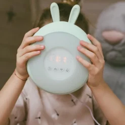 Lampka Led dla Dzieci Budzik Zielony Królik