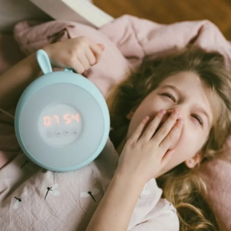 Lampka Led dla Dzieci Budzik Zielony Królik