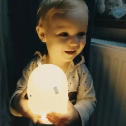 Lampka Led dla Dzieci Silikonowa Miś Duży Biały