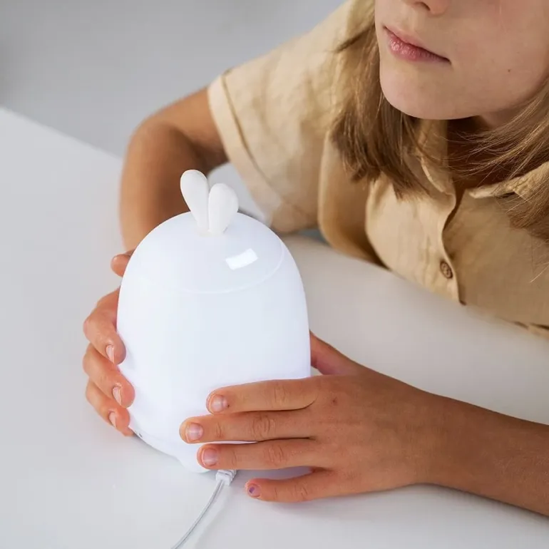 Lampka Led dla Dzieci Silikonowa Dyfuzor Królik Biały