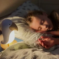 Lampka Led dla Dzieci z Głośnikiem Maskonur Biały