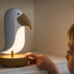 Lampka Led dla Dzieci z Głośnikiem Maskonur Biały