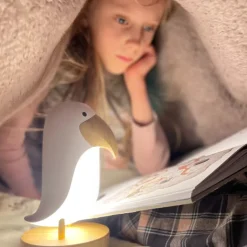 Lampka Led dla Dzieci z Głośnikiem Maskonur Biały