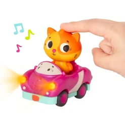 Light Up Cars – zestaw 3 miękkich AUTEK sensorycznych z Pasażerami - Żabką