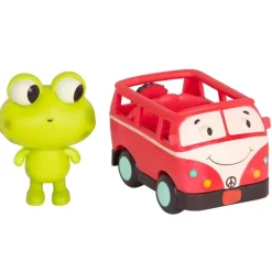 Light Up Cars – zestaw 3 miękkich AUTEK sensorycznych z Pasażerami - Żabką