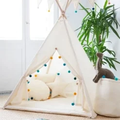 Namiot Tipi dla Dzieci Tęczowy Pomponik