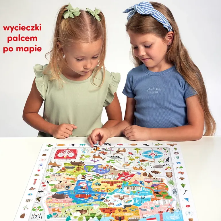 Obserwacyjne puzzle Mapa Polski 100el 5+