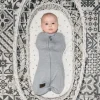 Otulacz dla Niemowlaka z Czapeczką First Step Melanżowy Szary