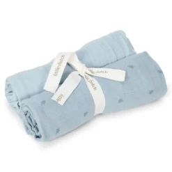 Otulacze muślinowe 70x70 cm - Pure Denim Blue