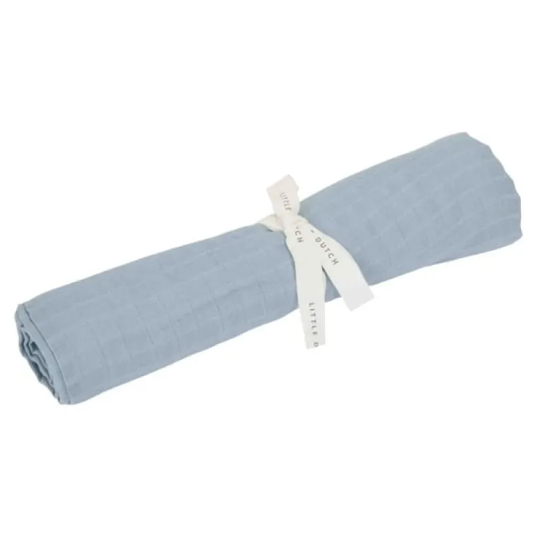 Otulacz muślinowy 120x120 cm Pure Denim Blue