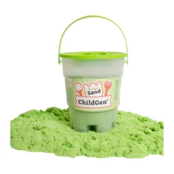 Piasek kinetyczny z foremką 100% Naturalny Zielony 500g