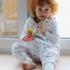 Śpiworek Niemowlęcy do Spania Dwustronny z Nóżkami Szare Kropki/Czarne Kropki 1-2 Lata