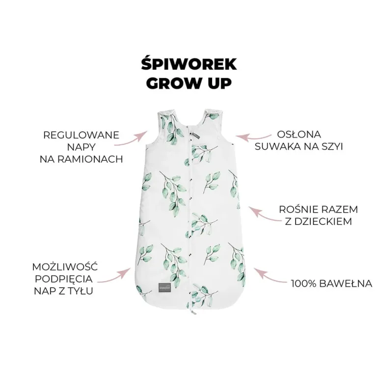 Śpiworek Niemowlęcy do Spania Grow Up Bloom