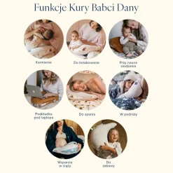 Poduszka Kura Babci Dany Velvet Wind Blue