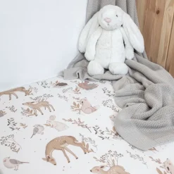Prześcieradło do Łóżeczka 120x60 Bawełniane Forest Friends