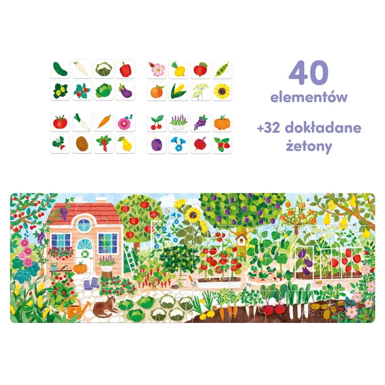 Puzzle Co rośnie W ogródku 40el. 3+