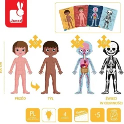 Puzzle dla Dzieci Edukacyjne Gigantyczne Ciało Człowieka