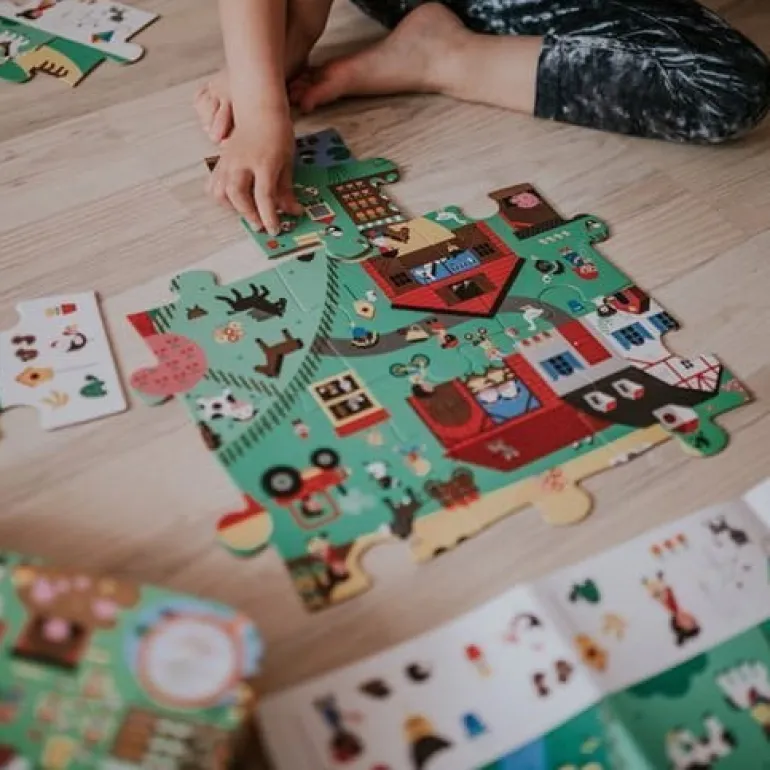 Puzzle dla Dzieci Obserwacyjne w Walizce Farma 24 el. 3+