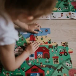 Puzzle dla Dzieci Obserwacyjne w Walizce Farma 24 el. 3+